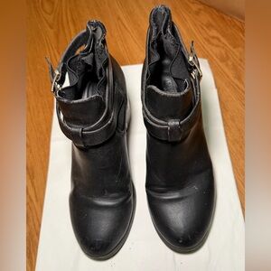 Forever 21 Sleek Black Ankle Booties with Buckle